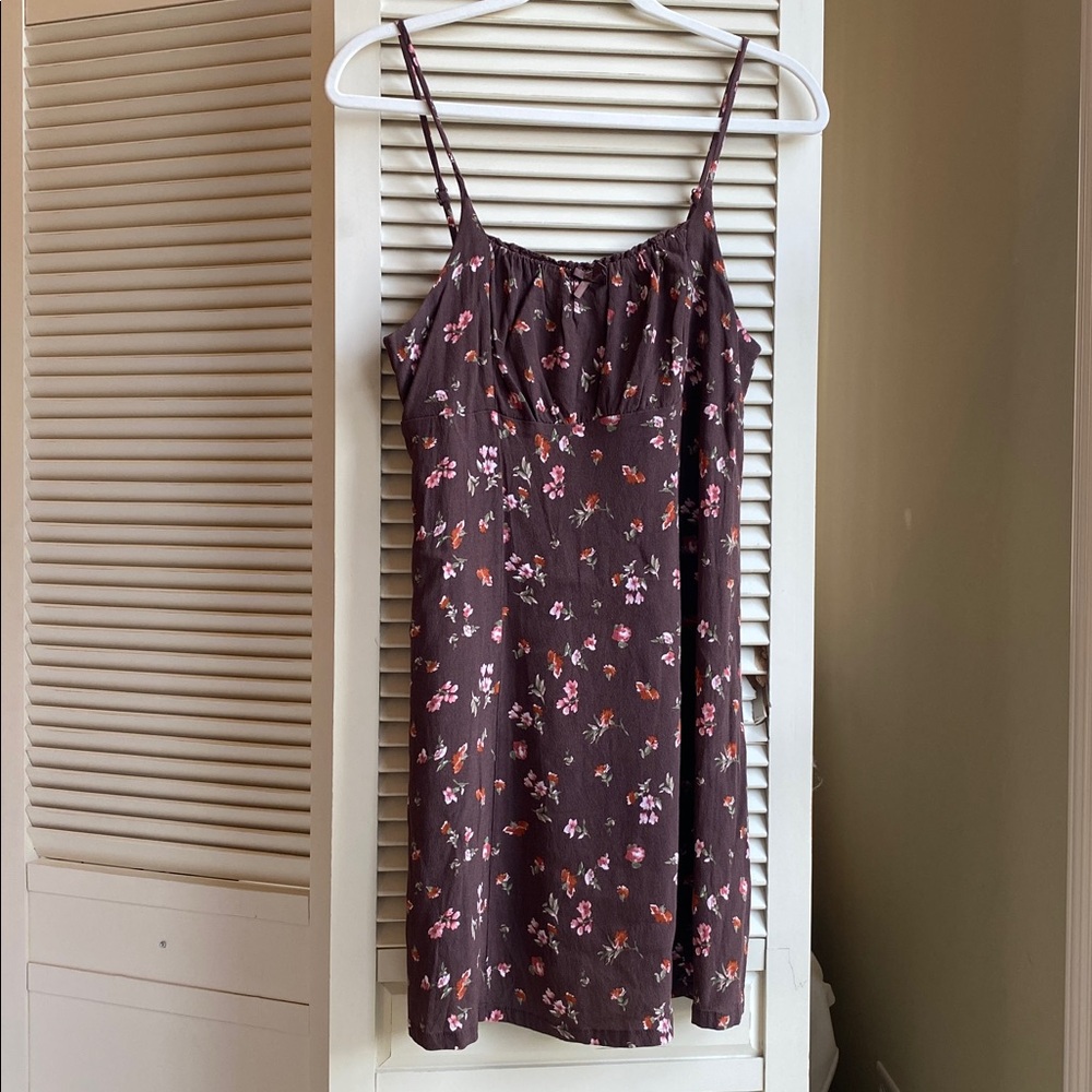 Wild Fable Mini Dress - Brown Floral